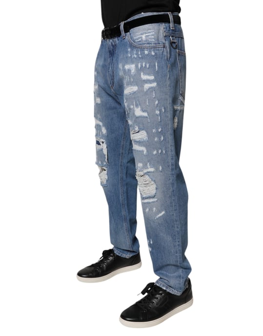 Zerrissene Denim-Jeans mit distressed Design - Image 3