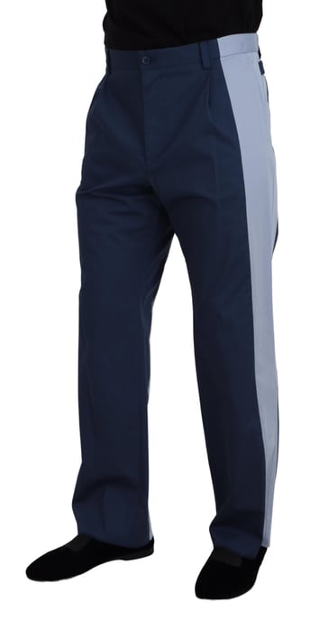 Klassische Faltenhose Marineblau - Image 2