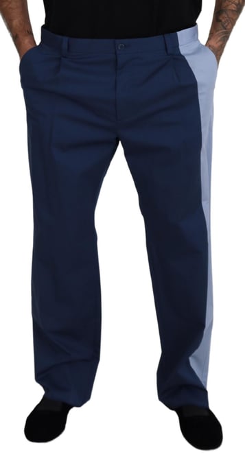 Klassische Faltenhose Marineblau - Image 4