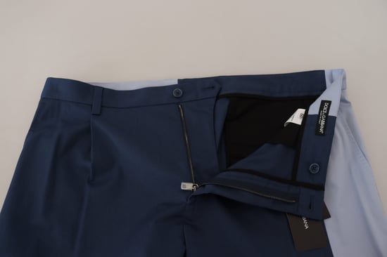 Klassische Faltenhose Marineblau - Image 5