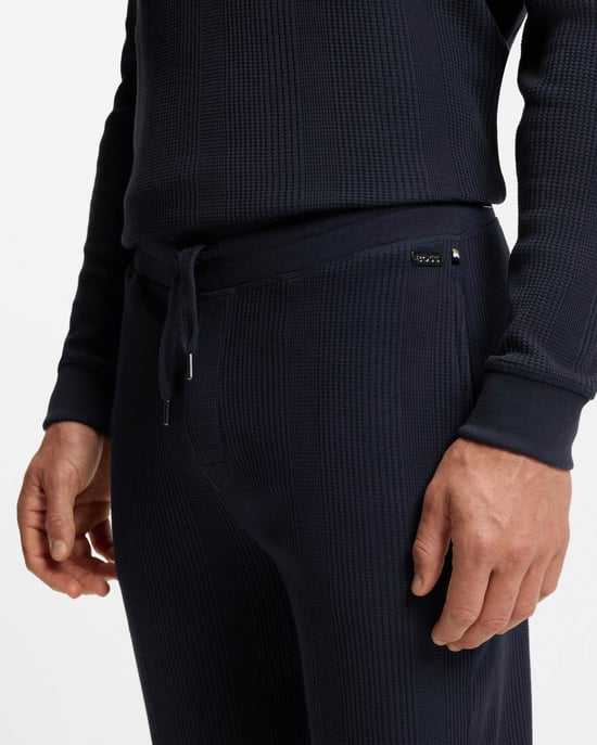 Structure Loungewear-Hosen in Dunkelblau - Image 3
