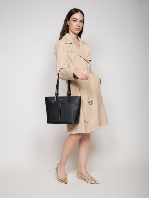 Michael Kors Jet Set Reise Mittelgroße Doppeltasche Tote Schwarz - Image 5