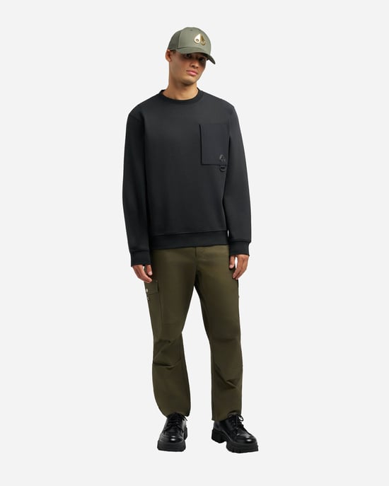 Dalon Rundhalsausschnitt Sweatshirt in Schwarz - Image 1