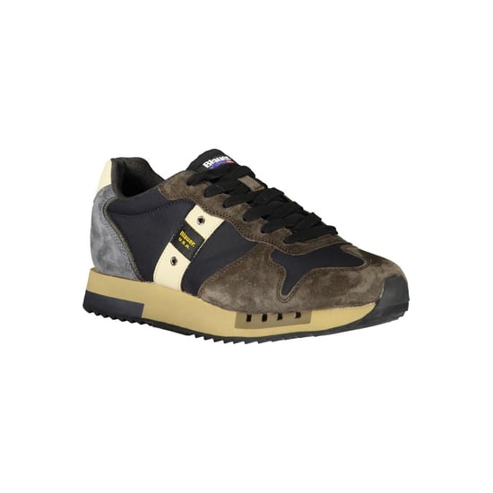 Blauer Blaue Leder Herren Sneaker - Image 2