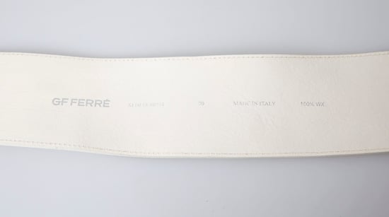 GF Ferre Off-White Wachsbaum-Wide-Fashion-Hosenträgergürtel - Image 3
