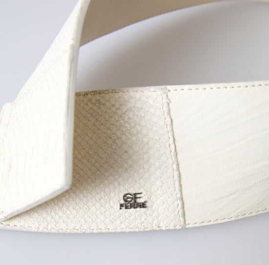 GF Ferre Off-White Wachsbaum-Wide-Fashion-Hosenträgergürtel - Image 4