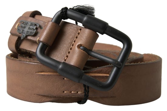 Ermanno Scervino Herren-Gürtel aus braunem Leder mit Metall-Schnalle - Image 2