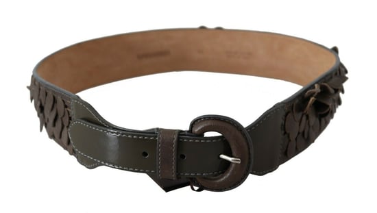 Ermanno Scervino Dunkelbrauner Leder-Gürtel mit Rundschnalle - Image 2