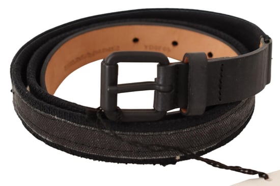 Ermanno Scervino Schwarzer Leder Logo Schnallen Taillengürtel für Damen - Image 1