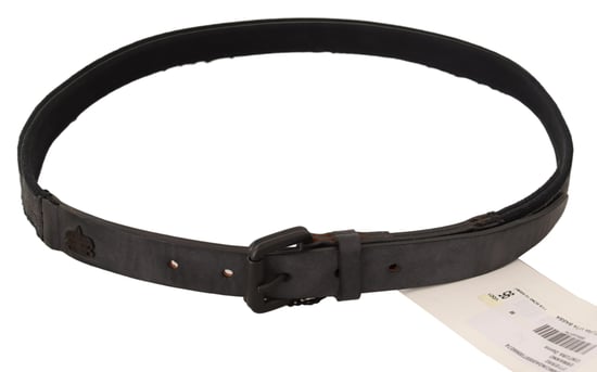 Ermanno Scervino Schwarzer Leder Logo Schnallen Taillengürtel für Damen - Image 2