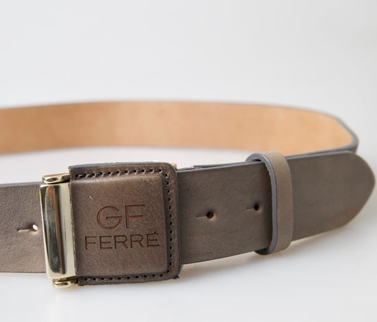GF Ferre Braun Leder Mode Logo Schnalle Taillengürtel - Image 2