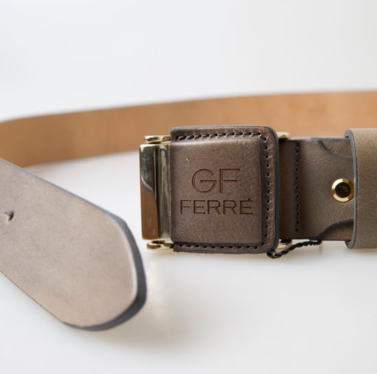 GF Ferre Braun Leder Mode Logo Schnalle Taillengürtel - Image 4