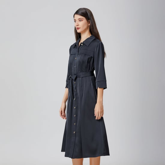 Hemdblusenkleid mit Ziernähten - Image 2