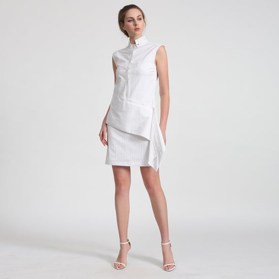 Hemdblusenkleid mit abnehmbaren Ärmeln und strukturierter Form - Image 2