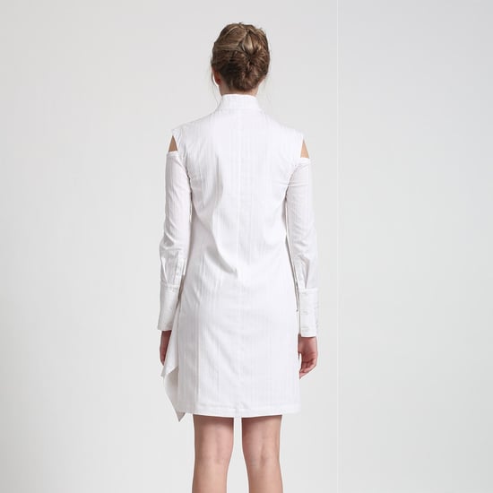 Hemdblusenkleid mit abnehmbaren Ärmeln und strukturierter Form - Image 3