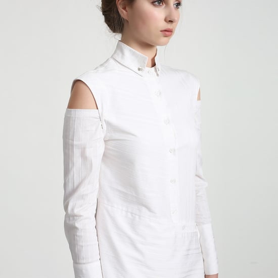 Hemdblusenkleid mit abnehmbaren Ärmeln und strukturierter Form - Image 4
