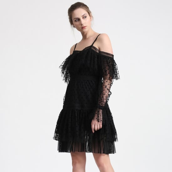 Kleid im Negligé-Stil aus gepunktetem Tüll - Image 1