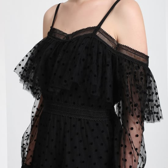 Kleid im Negligé-Stil aus gepunktetem Tüll - Image 4