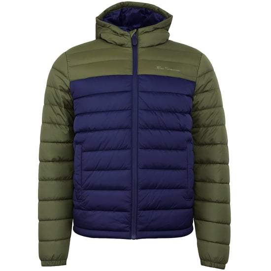 Ben Sherman Signature Herren Grün/Navy Gepolsterte Jacke - Image 1