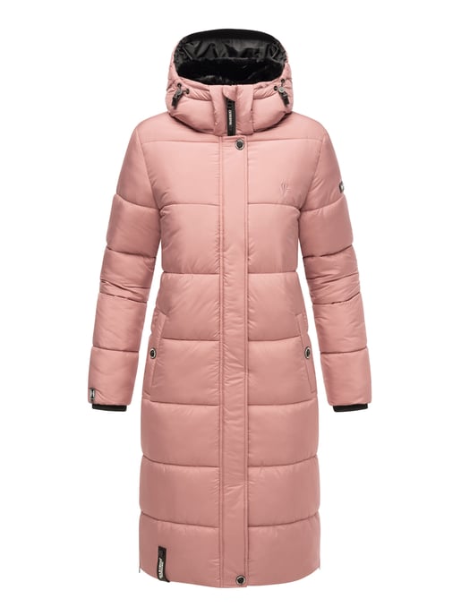 Marikoo Damen Winterjacke – Lange Steppjacke mit abnehmbarer Kapuze - Image 2