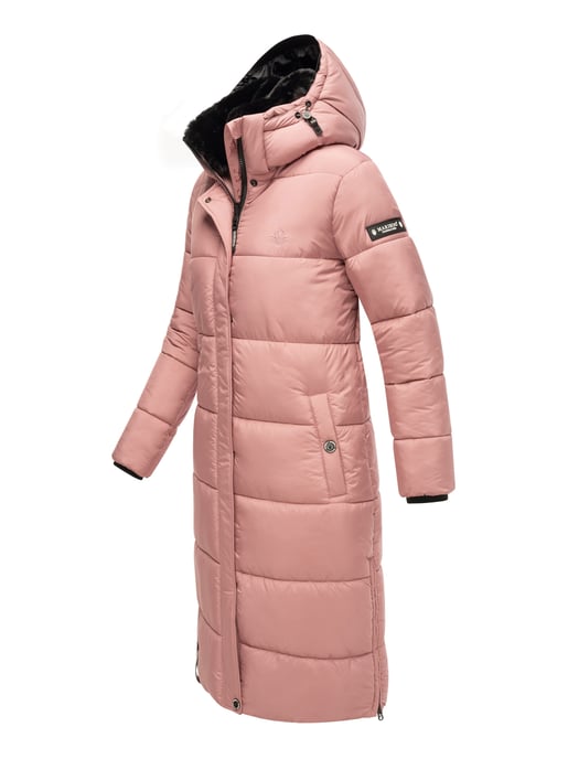 Marikoo Damen Winterjacke – Lange Steppjacke mit abnehmbarer Kapuze - Image 3