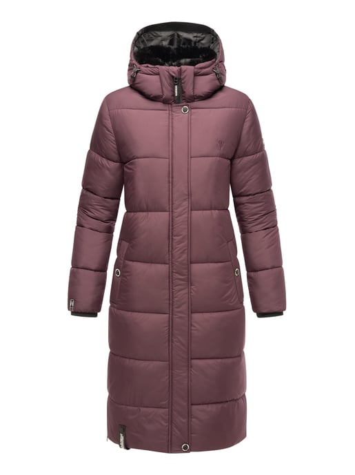 Marikoo Damen Winterjacke – Lange Steppjacke mit abnehmbarer Kapuze - Image 2