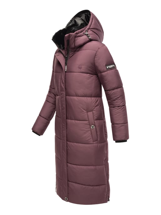 Marikoo Damen Winterjacke – Lange Steppjacke mit abnehmbarer Kapuze - Image 3