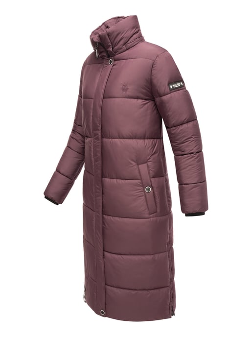 Marikoo Damen Winterjacke – Lange Steppjacke mit abnehmbarer Kapuze - Image 4