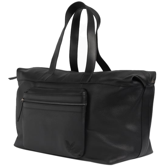 Lyle & Scott Premium Leder Schwarze Reisetasche - Image 2