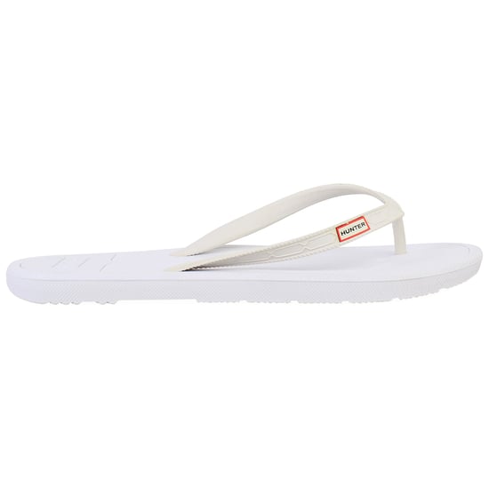 Hunter Logo Damen Flip-Flops in Weiß - Image 1
