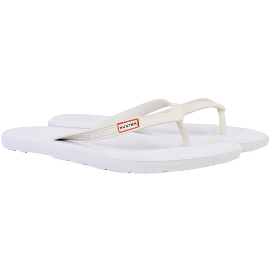 Hunter Logo Damen Flip-Flops in Weiß - Image 2