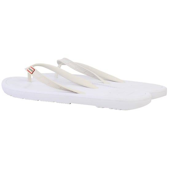 Hunter Logo Damen Flip-Flops in Weiß - Image 3