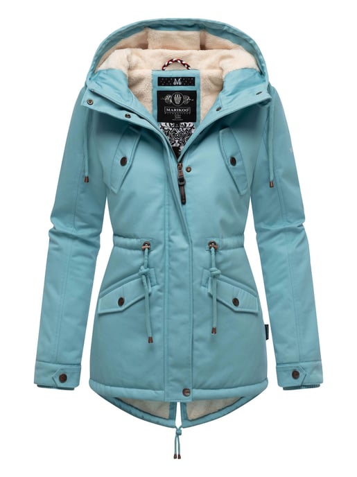 Marikoo Damen Winterjacke Manolya mit Teddyfellfutter & Baumwoll-Obermaterial - Image 1