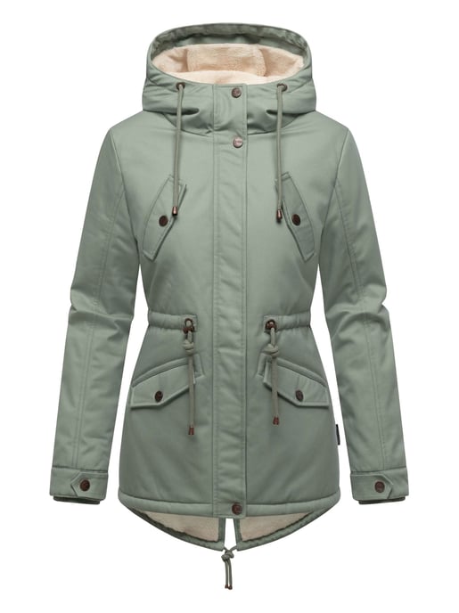 Marikoo Damen Winterjacke Manolya mit Teddyfellfutter & Baumwoll-Obermaterial - Image 2