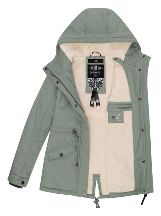 Marikoo Damen Winterjacke Manolya mit Teddyfellfutter & Baumwoll-Obermaterial - Image 5