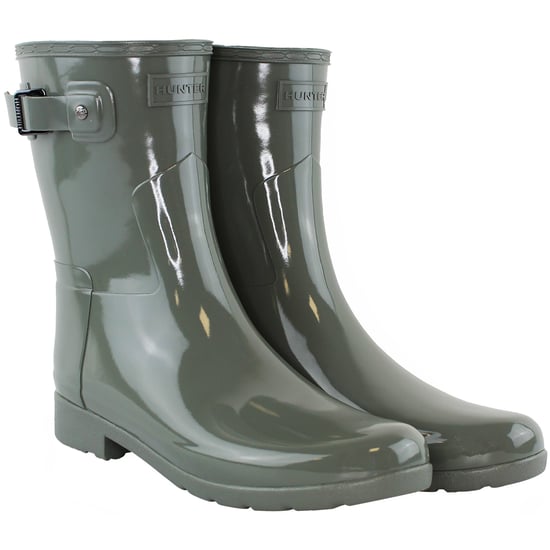 Hunter Refined Kurz-Glanz Damen Gummistiefel Grau - Image 2