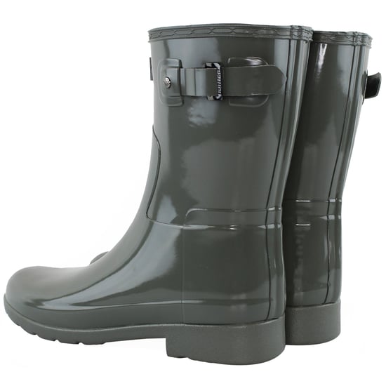 Hunter Refined Kurz-Glanz Damen Gummistiefel Grau - Image 3