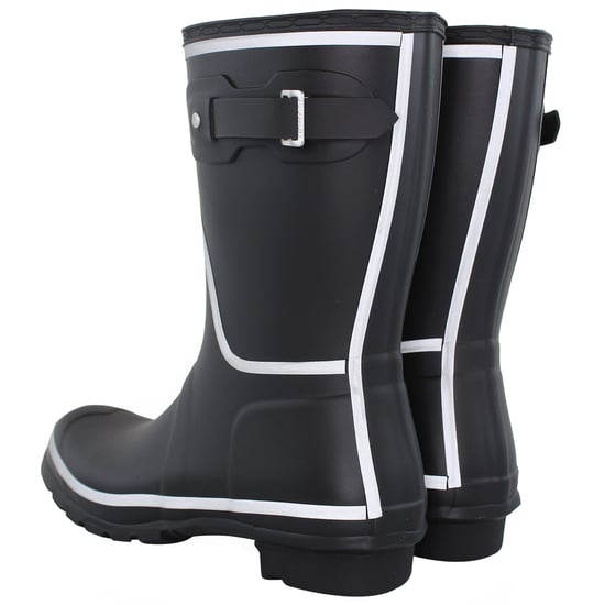 Hunter Kurze Reflektierende Umriss Damen Schwarze Gummistiefel - Image 3