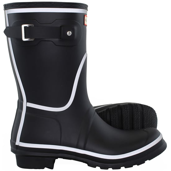 Hunter Kurze Reflektierende Umriss Damen Schwarze Gummistiefel - Image 4
