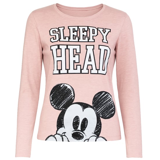 Disney Mickey Nap Damen Pyjama-Set in Pink/Grau - Image 2