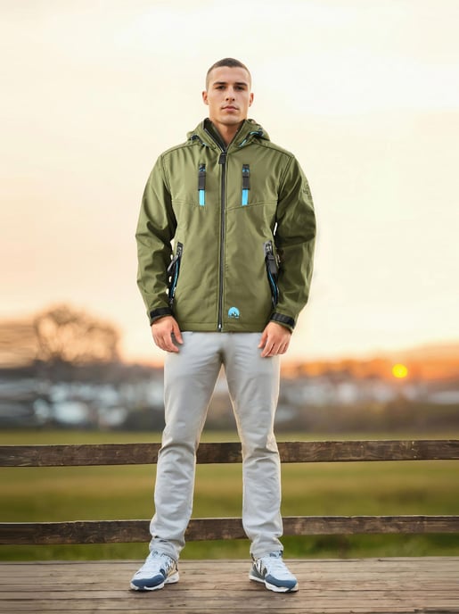 Arctic Seven Herren Softshell Jacke AS-306 – Outdoor Funktionsjacke, wasserabweisend, winddicht - Image 6