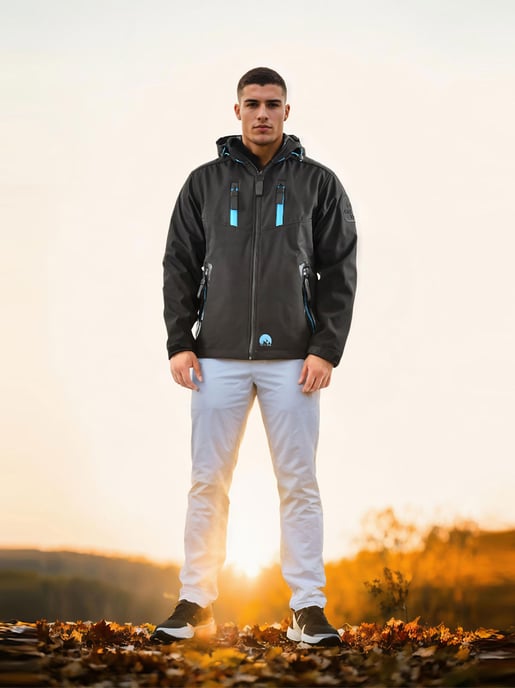 Arctic Seven Herren Softshell Jacke AS-306 – Outdoor Funktionsjacke, wasserabweisend, winddicht - Image 6
