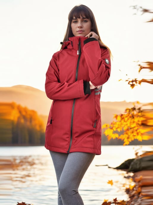 Arctic Seven Damen Softshell Jacke AS-305 – lang, wind- & wasserabweisend, reflektierend - Image 6