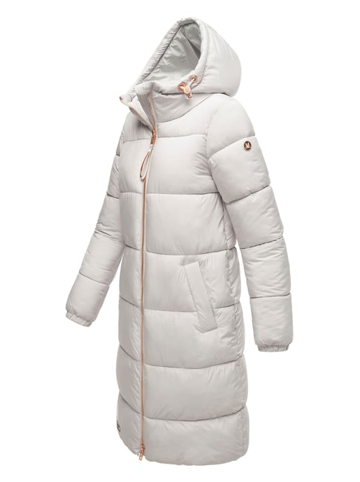 Marikoo lange Damen Steppjacke mit Kapuze & Kragen – Modell Nomadiaa - Image 3