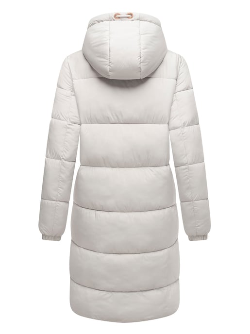 Marikoo lange Damen Steppjacke mit Kapuze & Kragen – Modell Nomadiaa - Image 4