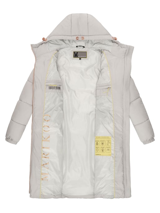 Marikoo lange Damen Steppjacke mit Kapuze & Kragen – Modell Nomadiaa - Image 5