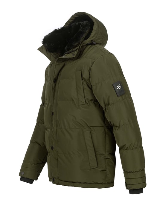 Alessandro Salvarini Herren Winterjacke AS-326 mit Teddyfell & abnehmbarer Kapuze - Image 3