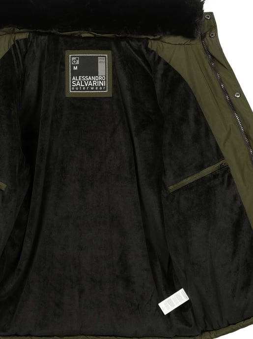 Alessandro Salvarini Herren Winterjacke AS-326 mit Teddyfell & abnehmbarer Kapuze - Image 5