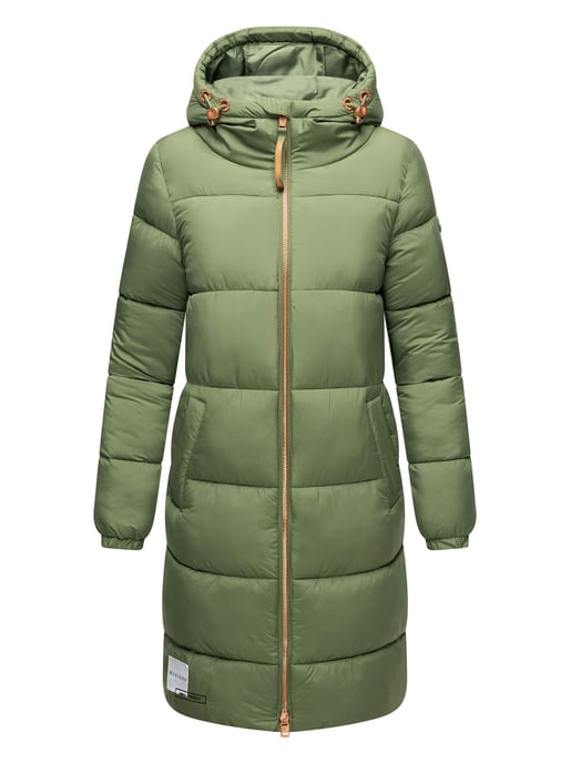 Marikoo lange Damen Steppjacke mit Kapuze & Kragen – Modell Nomadiaa - Image 2