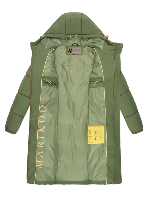 Marikoo lange Damen Steppjacke mit Kapuze & Kragen – Modell Nomadiaa - Image 5